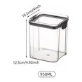 thumbnail image 4 of Food Storage Container with Airtight Lids Kitchen Rice Dispenser Spices Baking Flour Organizer Case Indoor Houseware Kitchen 950ML, 4 of 8