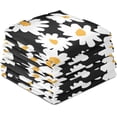 thumbnail image 4 of SKYSONIC Kitchen Dish & Tea Towel White Daisy in Black Reusable Cloths for Cooking and Drying Dishes for Home Kitchen Cleaning, 28x18in-1PC, 4 of 7