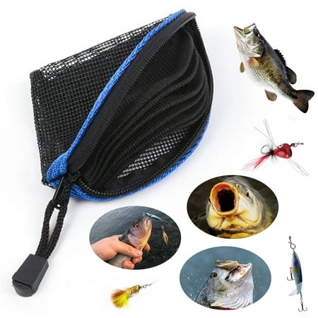 ShYlai Mesh Fly Fishing Line Bag Wallet Multi-Layer Inner Pockets Fishing Tackle Box(L)