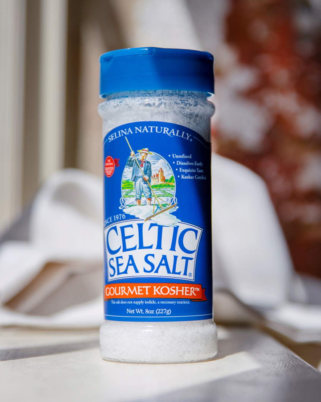 Celtic Sea Salt Gourmet Kosher Salt Shaker 8 oz Pack of 2
