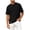 Black, variant on Men's Crew Neck Short Sleeve T-Shirt, Loose Fit Basic Tee with Ripped Destroyed Hem Detail Casual Tops for Daily Hip Hop Streetwear