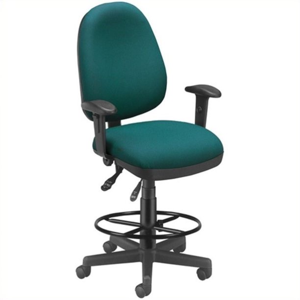OFM 6 Function Executive Task Drafting Chair with Drafting Kit in Teal