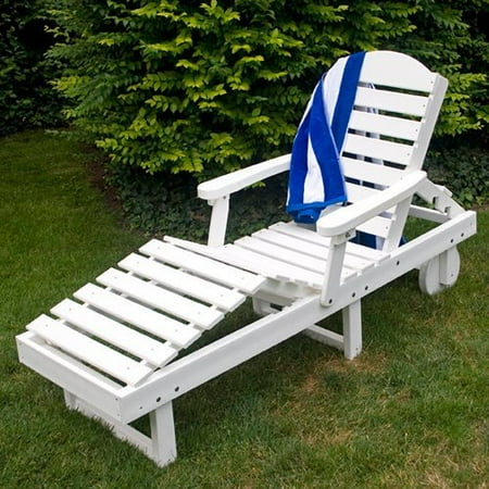 Great American Woodies Lifestyle Recycled Plastic White Chaise Lounge