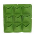 thumbnail image 1 of Vertical Colgante Cultivo Bolsa con 9 Bolsillos, Pared Montaje Fieltro Tela Maceta Bolsa Planta Contenedor para Jardín Hogar Decoración, Verde, 1 of 6
