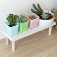 thumbnail image 4 of Assemble mini flower rack succulent flower pot rack solid wood small storage rack—Rectangular medium24.5*12*10.7cm, 4 of 6
