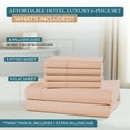 thumbnail image 3 of Casa Platino California King Sheet - 600 Thread Count, 6 Piece Set, 100% Soft Cotton, Value for Money Bedding, Low Pill, 15” Deep Pocket – Sepia Rose, 3 of 8