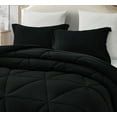 thumbnail image 3 of Chezmoi Collection Rory Black Comforter Set Full Size 3-Piece Fluffy Soft Lightweight Bedding Triangle Quilted Stone-Washed Microfiber Comforter Set for All Season, 3 of 9