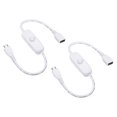 thumbnail image 1 of Unique Bargains Micro-USB Extension Cable with ON/Off Switch Female to Male Extension Power Cords Adapter White 2 Pack, 1 of 5