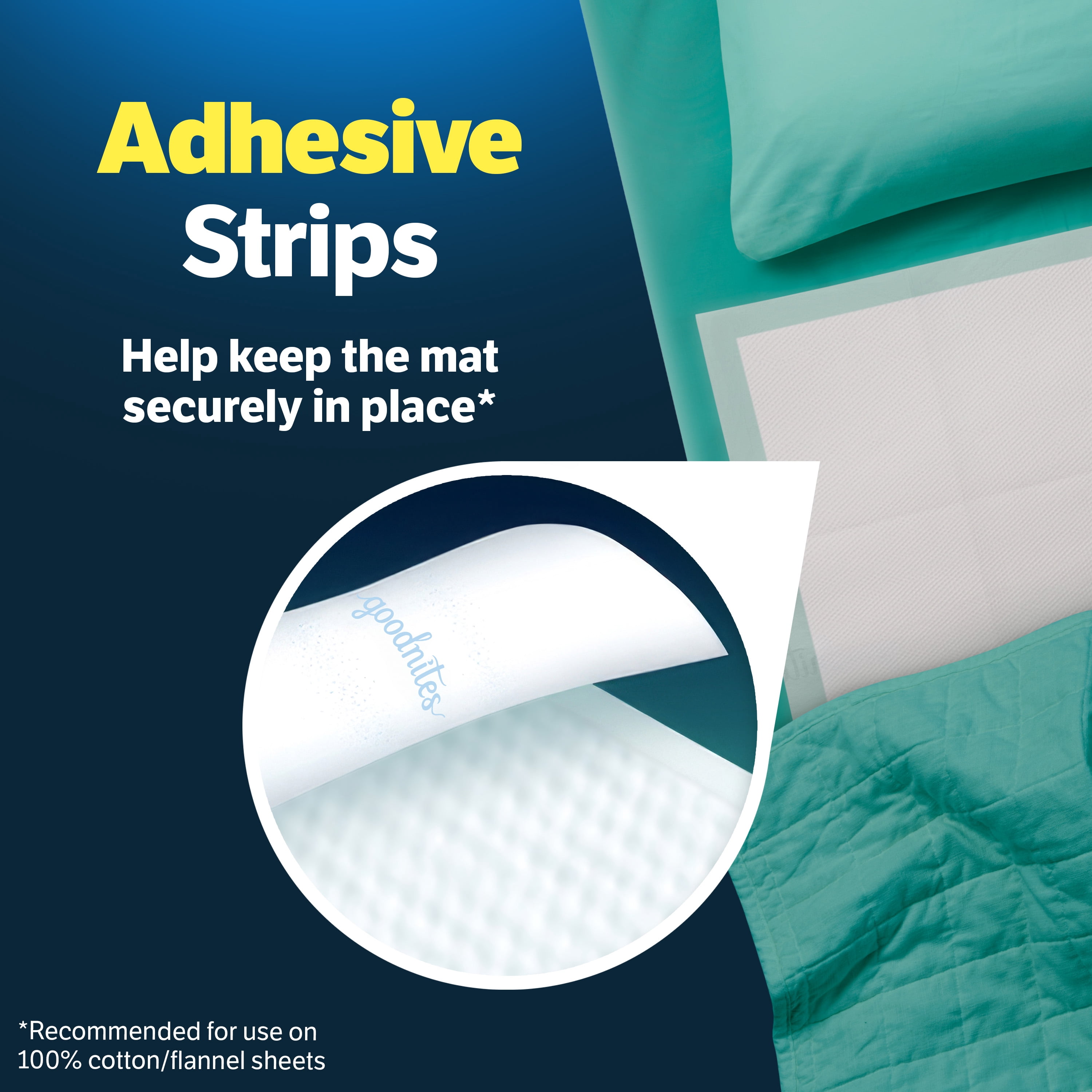 (2 pack) Goodnites Disposable Bed Pads for Bedwetting, 2.4 x 2.8 ft, 9 Count