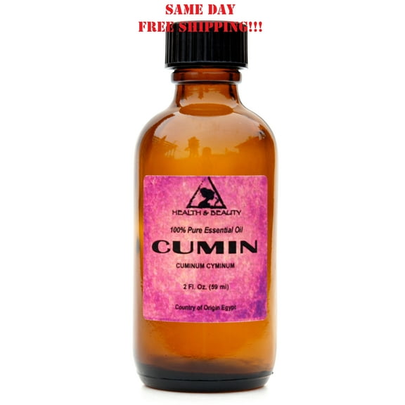 CUMIN ESSENTIAL OIL AROMATHERAPY NATURAL 100% PURE GLASS BOTTLE 2.0 OZ, 59 ml