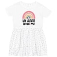 thumbnail image 3 of Inktastic My Auntie Loves Me Niece Rainbow Girls Toddler Dress, 3 of 5