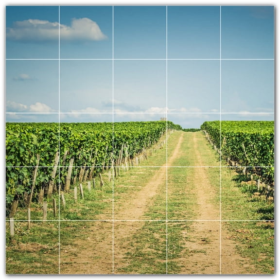 Picture-Tiles.com: Farm Ceramic Tile Wall Mural WAL500585-55S. 21.25"W x 21.25"H using (25) 4.25" x 4.25" Ceramic Tiles-Satin Finish