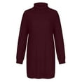 thumbnail image 6 of Arlun Womens Oversized Mini Sweater Dress Turtleneck Batwing Long Sleeve Ribbed Knit Loose 2025 Fall Winter Casual Pullover Short Dress Soft Comfort Stylish Outfits XXXL, 6 of 7