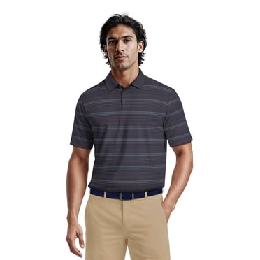 Ben Hogan Men's & Big Men's Performance Proper Stripe Short Sleeve Polo Shirt, up to 5XL