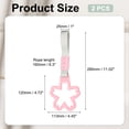 thumbnail image 2 of Uxcell 2 Pcs Flower Shaped Car Handle Straps, Car Hanging Accessories Bumper Warning Ring Drift Charm for Auto Bus Decor Interior Exterior Decoration, Pink (White Strap), 2 of 6