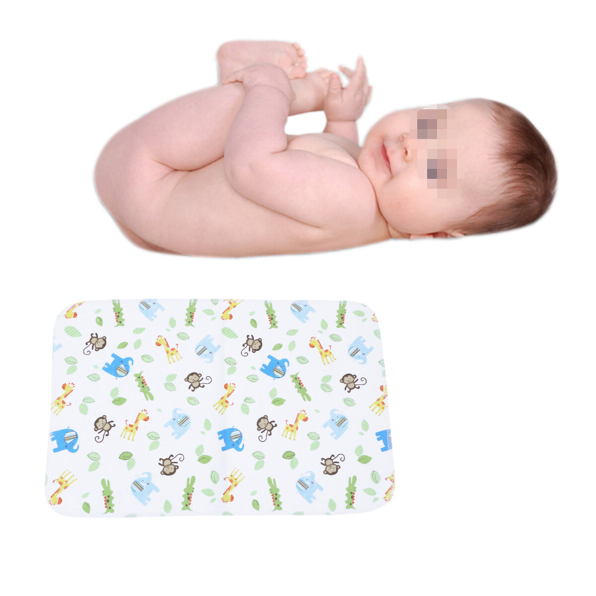 4pcs 45x30cm Baby Waterproof Sheet Urine Changing Pads Cartoon Reusable Infant Bedding Nappy Burp Mattress Changing Mat(Mixed)