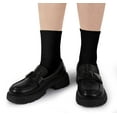 thumbnail image 5 of LOOIKOOS 10 Pairs Crew Socks for Women, Womens Crew Socks Lightweight Thin Long Socks with Arch Support High Socks Women Casual Socks Black, 5 of 6