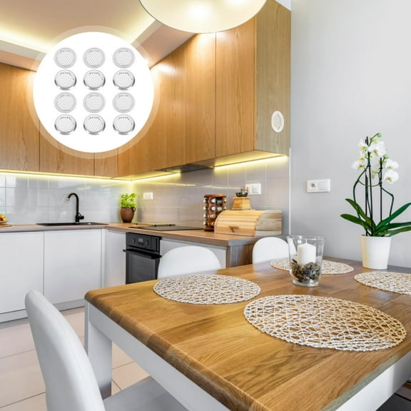 WHAMVOX  12 Pcs Air Vent Extender Grille Ventilation Door Wardrobe Covers Circular Vents