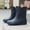 🔥 Dark Blue, variant on Msgweeeg Women Boots Ankle Ankle Boot Unisex Couple Fashionable Casual Solid Color Letter Rain Boots Short Water Shoes Low-Top Rubber Shoes Rain Boots