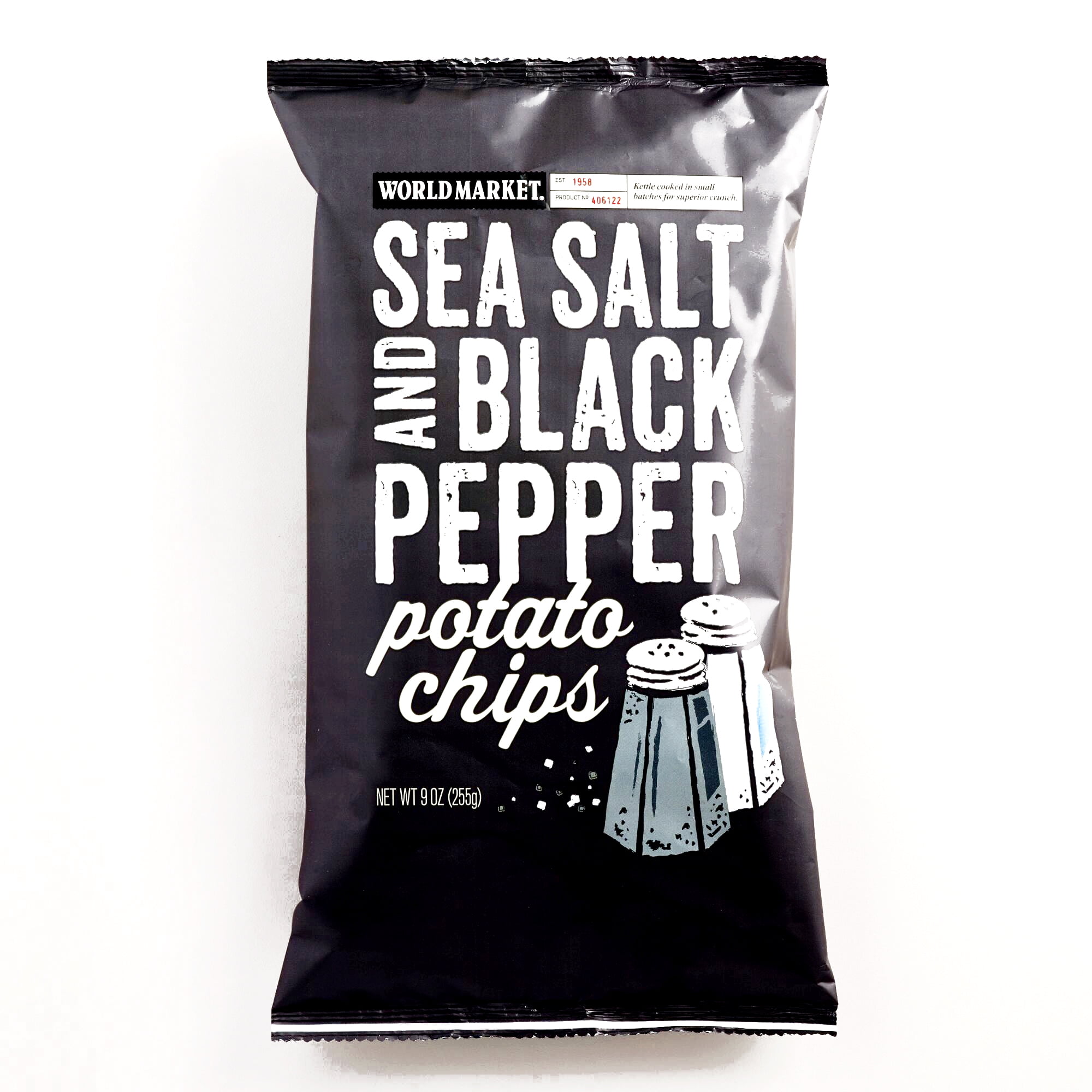 Sea Salt & Black Pepper Potato Chips 9 oz each (1 Item Per Order