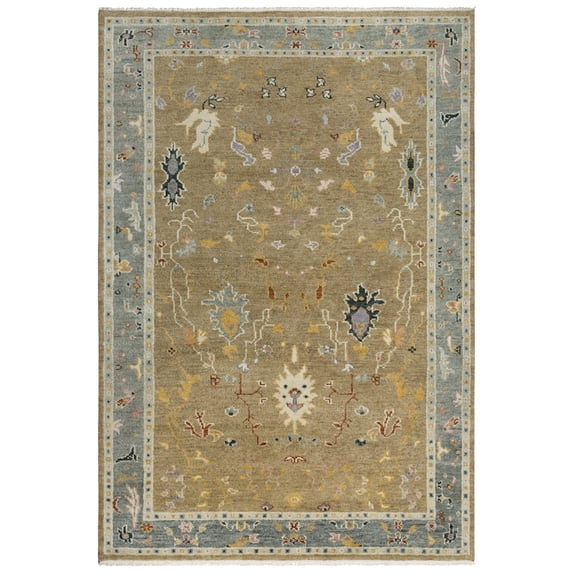 Rizzy Rugs Envision Area Rug ENV965 Taupe/Gray Petals Bulbs