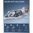 thumbnail image 6 of Nilight Headlight for 2012 2013 2014 Toyota Camry L/LE/XLE/Hybrid LE XLE Headlamp Replacement Black Housing Amber Reflector Driver and Passenger Side, 6 of 7