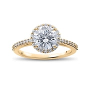Pompeii 1/3 ct Round Halo Diamond Engagement Ring Setting (F/G,VS2-SI1)