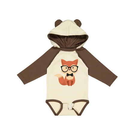 

Inktastic Cute Hipster Fox Gift Baby Boy or Baby Girl Long Sleeve Bodysuit