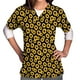 thumbnail image 3 of Blusa de manga corta con cuello en V para mujer, uniforme con estampado de bolsillos, blusa de enfermería Fridja bn6715, 3 of 5