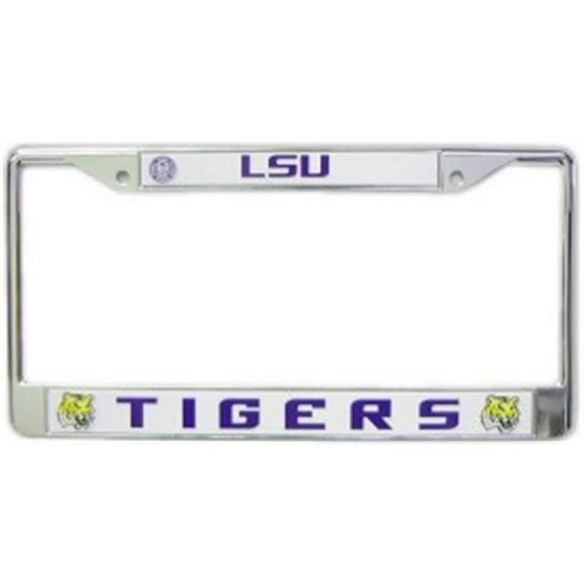LSU Cadre de Plaque d'Immatriculation Chromé Tigers