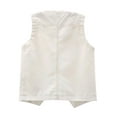 thumbnail image 4 of Fall Saving! Kctiaxy White Vest Tops for Women Sleeveless V-Neck Causal Jean Vest Solid Color Button Down Versatile Fashion Tank Top Vest with Pockets, 4 of 5