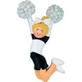 thumbnail image 1 of Cheerleader Black Uniform, Female Blonde Personalized Christmas Ornament, 1 of 2