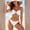 White, variant on Swimsuit Bikini, Full Coverage Bikini, Two Piece Swimsuit for Women, Womens Bikini Swimsuits, Womens Wavy Edge Bandeau Bikini Strapless Tie Back Side String Bathing Suits Two Piece Swimsuit, Black L