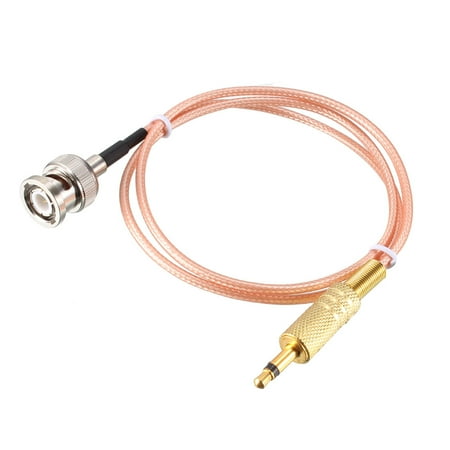 Uxcell BNC Male to 3.5mm (1/8 ) Male Coaxial Power Audio Cable 50 ohm 2 Feet