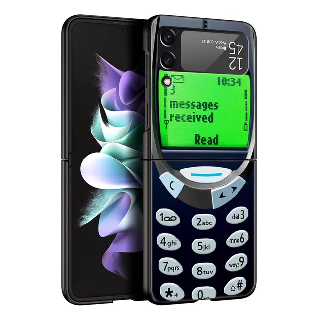Funda de teléfono Gameboy Z Flip 4, carcasa dura negra para Samsung Z Flip 3, 5G, Galaxy ZFlip3, ZFlip4 Fivean unisex