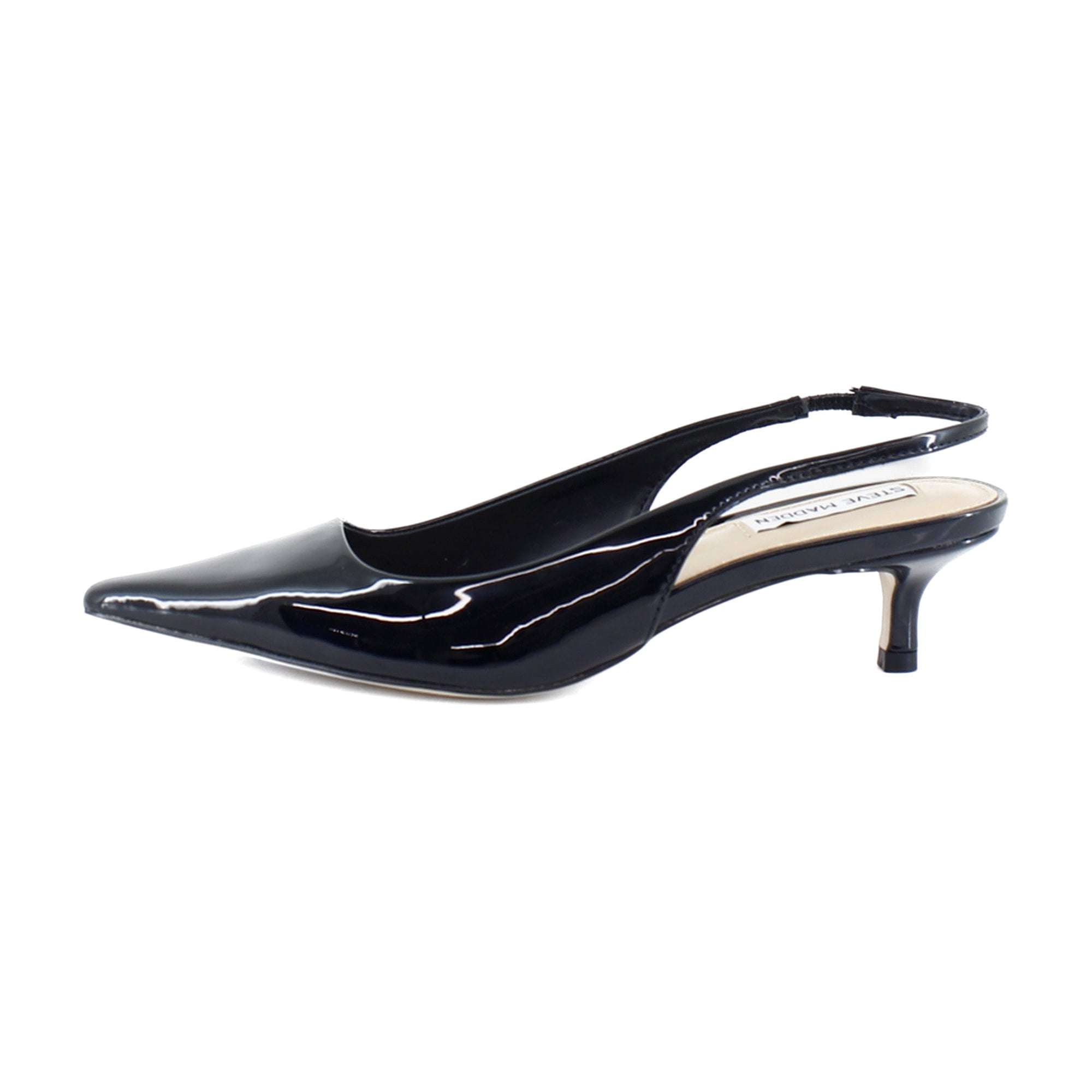 靴 2024SS  STEVE MADDEN / KARI BLACK PATENT KARI Black Patent Pointed Toe Kitten Heel | Women's Designer