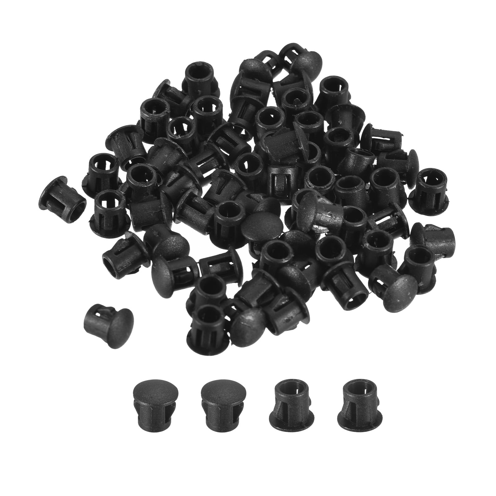 Uxcell 66Pack 7/32" Plastic Hole Plugs Panel Flush Type Knockout