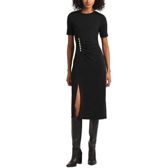 Derek Lam 10 Crosby womens Lucille Pleated Stud Dress, xs