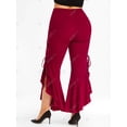 thumbnail image 4 of Pantalones Falda Ancha Llamarada Tamaño Plus Rosegal Pantalones de talla grande, 4 of 5