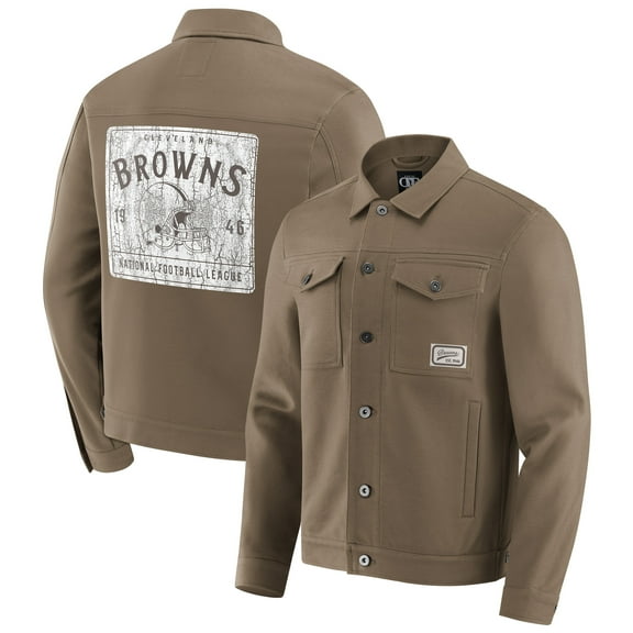 Men's Darius Rucker Collection by Fanatics Brown Cleveland Browns Trucker Full-Button Jacket