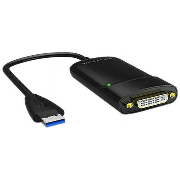 GCIG Inc 4" USB Type A to DVI Cable, Black, 11056