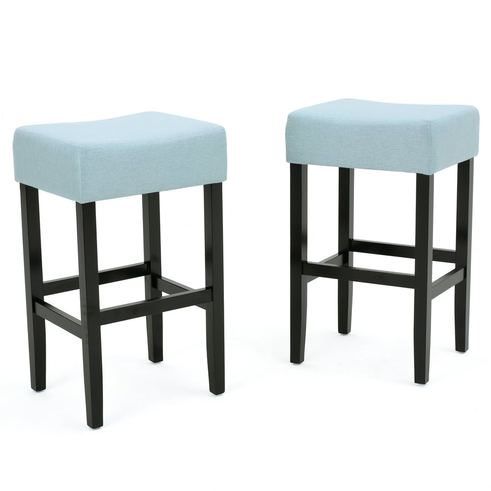 Lenando Fabric Backless Counter Stool, Set of 2, Light Blue - Walmart