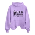 thumbnail image 4 of Baqcunre Sweaters For Women Women's Co.Quality.. Est 1692 Letter Printed Loose Hooded Sweater Women Sweatshirt Fall Outfits Women Trendy Purple M, 4 of 4