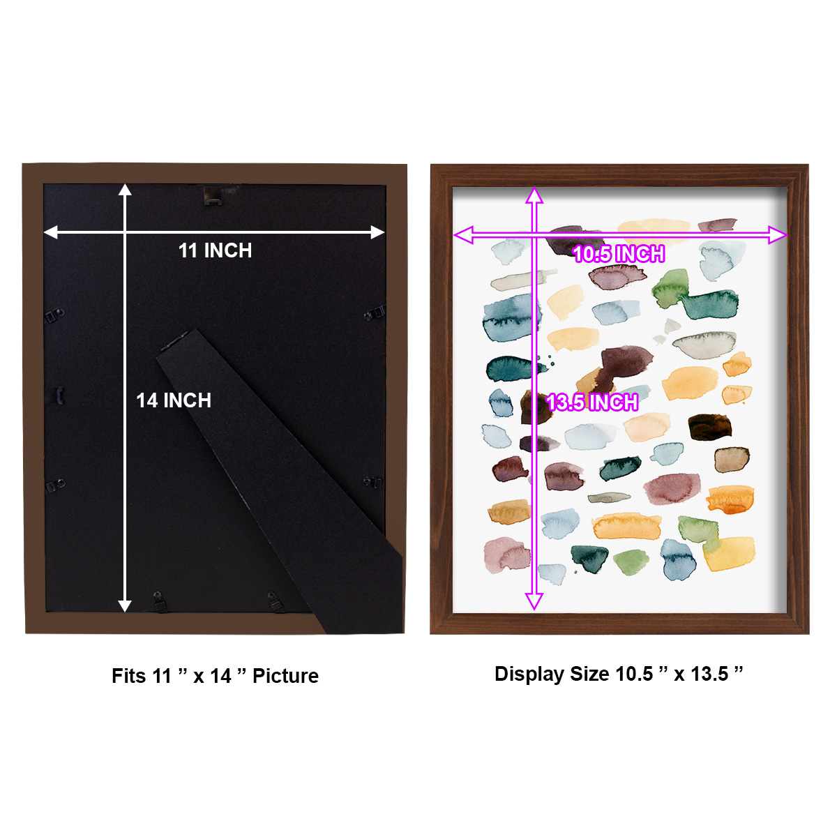 Shattered Segments II - Framed Print w/glass - Chestnut