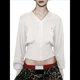 thumbnail image 1 of Cárdigan Corto de Larga con Cuello en V y Abertura Frontal para Mujer, Camisa de Otoño con Botones. S, 1 of 7