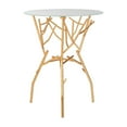 thumbnail image 3 of SAFAVIEH Tara Branched Glass Top Gold Accent Table Gold / White, 3 of 7