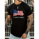 thumbnail image 2 of Men's Patriotic "I DON'T KNEEL" American Flag Graphic T-Shirt -Crew Neck, Short Sleeve, All-Season Wear, Machine Washable, 2 of 7