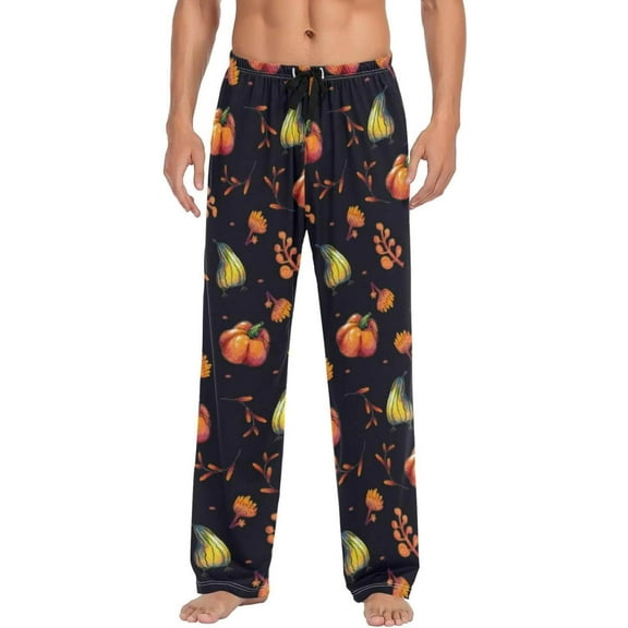 GZHJMY Halloween Pumpkin Pajama Pants, Mens Lounge Pants Super Soft Men Pajama Bottoms, Christmas New Year Birthday Father's Day Gifts, XX-Large