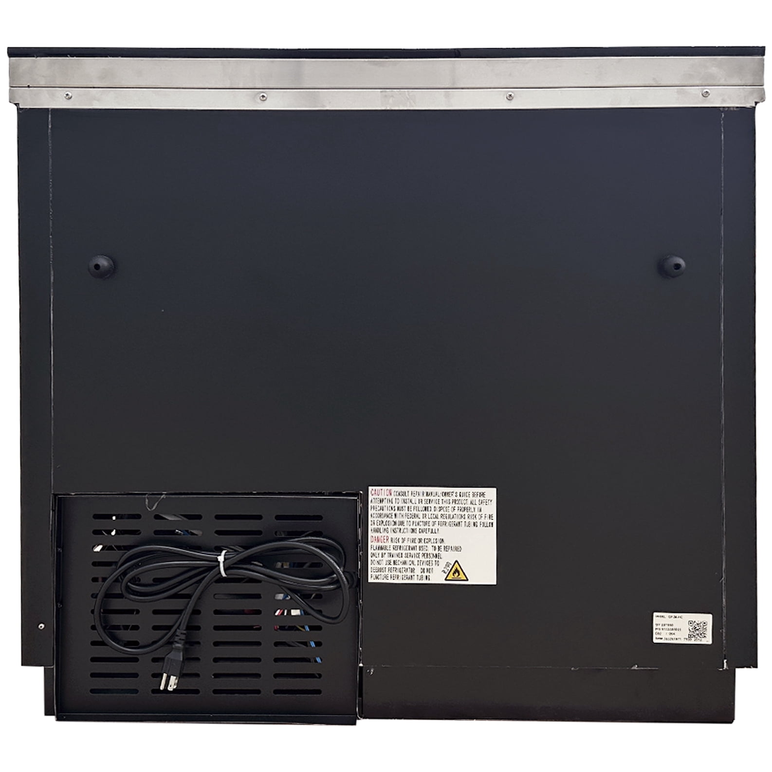36" Commercial Glass Froster Freezer – Two Sliding Lids, 165 Mug Capacity, 0°F Cooling, R290 Refrigerant, 115V