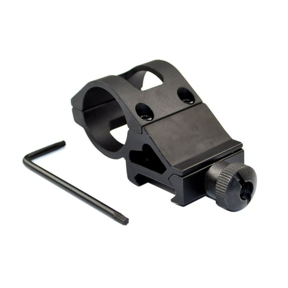 Offset 1" Accessory Mount for Picatinny Rail System - Aluminum - Black